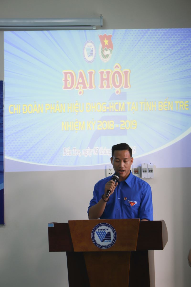 Đại hội Chi Đoàn Phân hiệu ĐHQG-HCM tại tỉnh Bến Tre Lần thứ I, Nhiệm kỳ 2018 - 2019 khép lại thành công tốt đẹp
