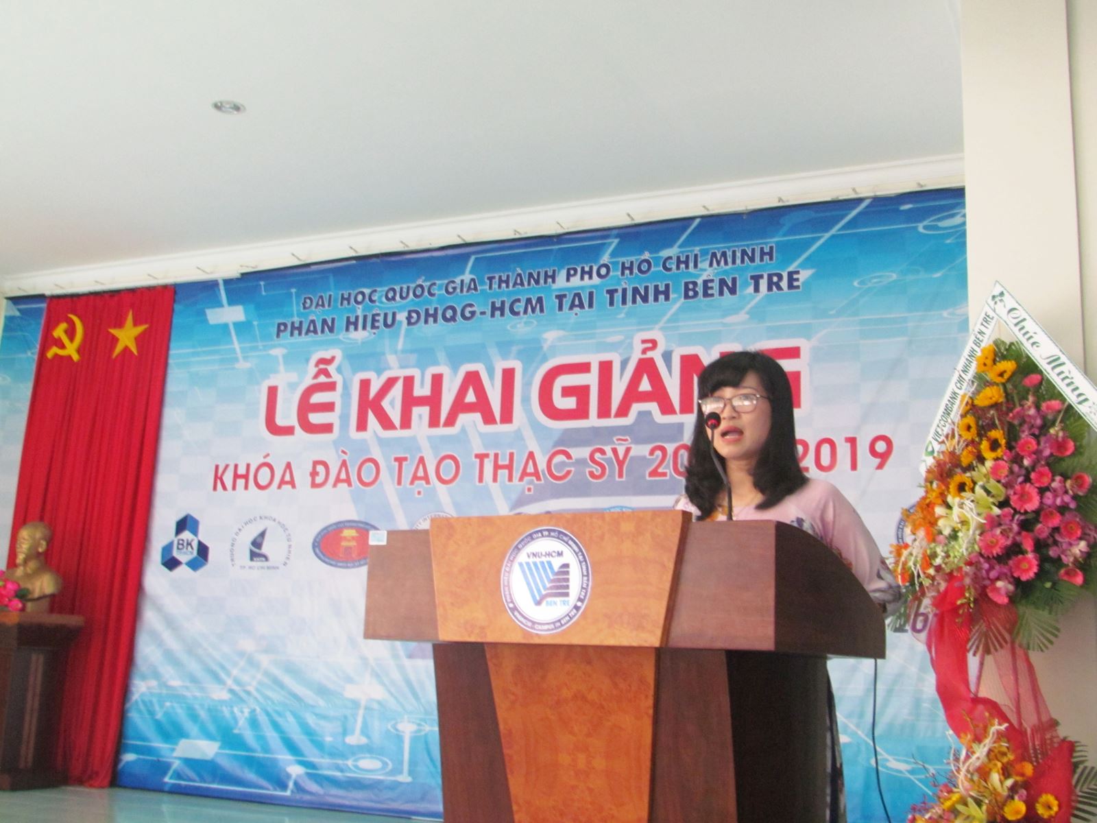 Tưng bừng Khai giảng Khóa đào tạo thạc sỹ 2017 - 2019 tại Phân hiệu ĐHQG-HCM tại tỉnh Bến Tre
